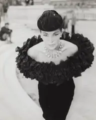 Dior 'Lucky' - Decolleté, Paris by Walde Huth-Schmölz, 1955, Gelatin silver print, printed later, sold Dec 2022