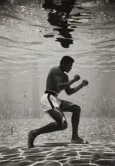 Ali Underwater by Flip Schulke, 1961, gelatin silver print, sold Dec 2022