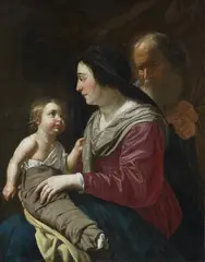 Jan van Bijlert, Holy Family, Oil on canvas (relined)