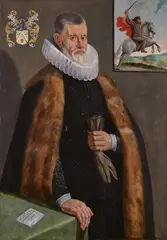 Vigor Boucquet, Portrait of Jacob Duyvene Crooppman from Ypres, Oil on panel (parquetted)