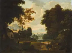 Flemish School c. 1700, Idealised Landscape, Oil on canvas (relined)