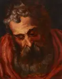 Frans Floris Workshop, Head Study of a Bearded Man, Oil on canvas