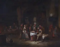 Egbert van Heemskerck II, Tavern Scene, Oil on canvas (relined)