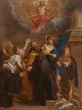 attributed to Willem van Herp the Elder, The Ecstasy of Saint Augustine, Oil on copper