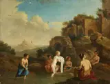 Bathing Nymphs by Dutch School 17th century, Oil on panel, offered Nov 2022