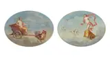 Mercury in a Chariot Drawn by Roosters.
Venus in a Chariot Drawn by Doves.
Two oval paintings. by Italian School around 1800, Oil on canvas. each, offered Nov 2022