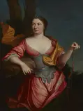 Portrait of a Lady as Diana by follower of Nicolas de Largillière, Oil on canvas (relined), offered Nov 2022