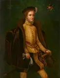 studio of Anthonis Mor, Portrait of Alessandro Farnese, Oil on panel (parquetted)