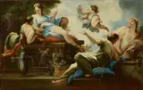 attributed to Giovanni Camillo Sagrestani, Flora and her Entourage, Oil on canvas