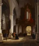 Emile Pierre Joseph De Cauwer, Church Interior, Oil on canvas