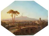 German School early 19th century, View of Mount Vesuvius, Oil on canvas