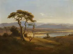 Joachim Frich, Alpine Foothill Landscape, Oil on canvas