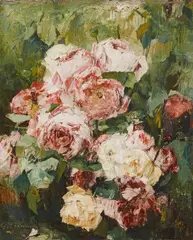 Georges Jeannin, Peonies, Oil on canvas