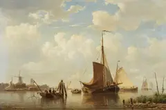 Everhardus Koster, View of Dordrecht, Oil on canvas