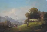 Willy Moralt, A Summer Outing, Oil on panel
