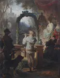 Theodor Pixis, Knights Tournament, Oil on panel