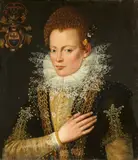 Flemish School around 1600, Portrait of a Lady from the Family of Thurn und Taxis, Oil on canvas