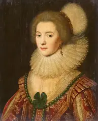 Michiel van Mierevelt Workshop, Amalia von Solms-Braunfels at the age of 20, Oil on panel (parquetted)