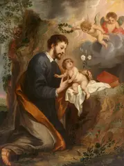 Victor Wolfvoet, Saint Joseph with the Christ Child, Oil on panel