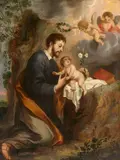 Victor Wolfvoet, Saint Joseph with the Christ Child, Oil on panel