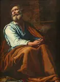 Italian School first half 17th century, The Penitent Saint Peter, Oil on canvas (relined)
