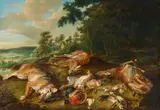 Wooded Landscape with a Still Life of Game by Jan Brueghel the Younger Lucas van Uden, Oil on panel, offered Nov 2022