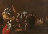 Triumph of a Roman Emperor by Johann Heinrich Schönfeld, Oil on canvas (relined), offered Nov 2022