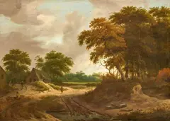 Salomon Rombouts, Wooded dune landscape, oil on canvas (relined)
