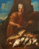 called Il Todeschini Giacomo Francesco Cipper, A Fisherman with his Catch, Oil on canvas