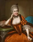 Portrait of Magravine Sophie Karoline Marie of Brandenburg-Bayreuth, née Princess of Braunschweig-Wolfenbüttel by attributed to Barbara Rosina Lisiewska-de Gasc, Oil on canvas (relined), offered Nov 2022