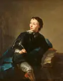 Rev. Matthew William Peters, Portrait of a boy in a "Van Dyckian dress", Oil on canvas (relined)