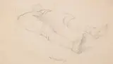 Carl Spitzweg, Leg study, Pencil on paper