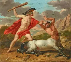 Giuseppe Cammarano, Hercules Slays a Centaur, Oil on canvas
