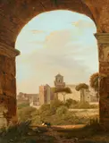 German School first half 19th century, View of the Lago Albano
View of the Castelli Romani, Oil on canvas (relined). each