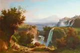 Charles-François Knébel, View of Tivoli, Oil on canvas