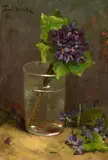 Paul Désiré Trouillebert, Violets in a Glass