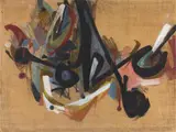 Hann Trier, Oho (Interjektion), 1952, Eggtempera on canvas
