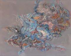 Brise by Hann Trier, 1974, Eggtempera on canvas, sold Jun 2022