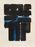 Pierre Soulages, Eau-forte Xa, 1957, Colour etching on card
