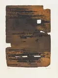 Pierre Soulages, Eau-forte XV, 1961, Colour etching on card