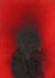 Otto Piene, Black Secret, 1981, Gouache and traces of fire on card