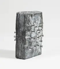 Günther Uecker, Zeitungsblock, 2012, Bronze with black-grey patina