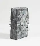 Günther Uecker, Zeitungsblock, 2012, Bronze with black-grey patina