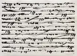 Günther Uecker, Optische Partitur I, 2014, Embossing with lithograph on card