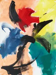Jean Miotte, Meeting, 1998, Acrylic on canvas