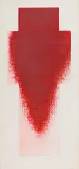 Arnulf Rainer, Rotes Kreuz (Großes Kreuz III), 1983, Colour drypoint etching on card