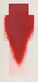Arnulf Rainer, Rotes Kreuz (Großes Kreuz III), 1983, Colour drypoint etching on card