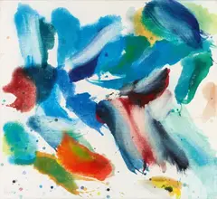 Wolfgang Hollegha, Blaue Mütze, 2011, Oil on canvas
