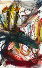 Figur by Walter Stöhrer, 1997, Mixed media on canvas, sold Jun 2022