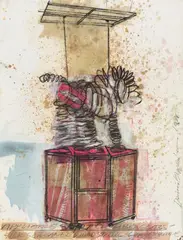 Dennis Oppenheim, Appliance Spirit #2, 1998, Watercolour, pastel and graphite on card